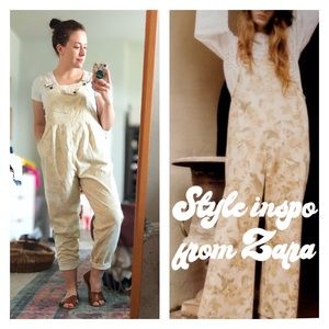 Vintage 90s Motherhood Women's Small Maternity Floral Denim Overalls